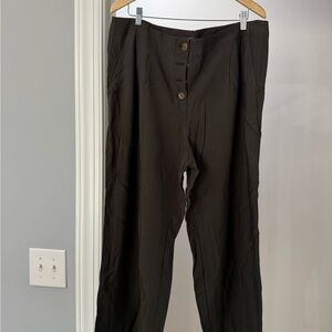 LOFT Brown Button-Front Chinos